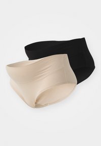 Anna Field MAMA 2 PACK - Nohavičky/Slipy - black/nude