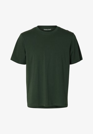 Selected, SLMASPEN ONECK TEE - Basic T-shirt - deep forest