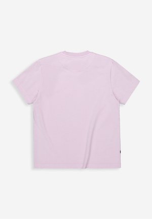 T-shirt met korte mouwen van lichtroze katoen. Rond halslijn met een ruime pasvorm. Platte naden en geen zichtbare labels op de achterkant.