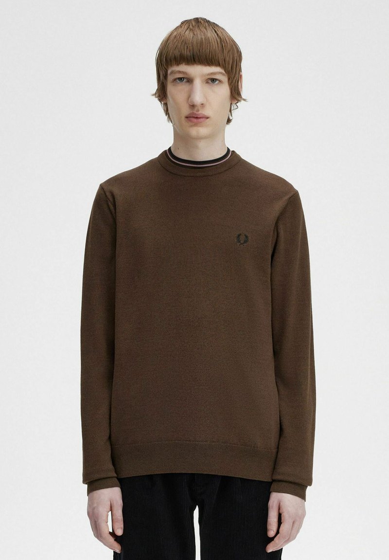 Fred Perry GIROCOLLO CLASSICO - Maglione - burnt tobacco