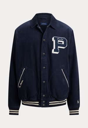 CORDUROY LETTER JACKET - Bomber Jacket - aviator navy