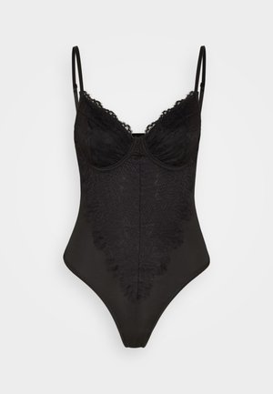 IN THE STYLE LINGERIE BODYSUIT - Débardeur - black
