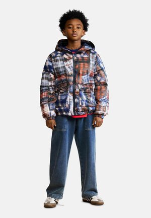Desigual, QUILTED CHECK COAT - Chaqueta de invierno - blue
