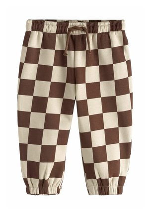 Next, REGULAR FIT - PATTERNED JOGGERS . - Trousers - chocolate brown
