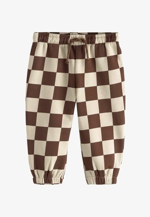 Next, REGULAR FIT - PATTERNED JOGGERS . - Stoffhose - chocolate brown