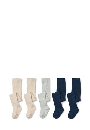 5 PACK UNISEX GOTS - Strumpfhose - moonbeam light grey melange/dress blue