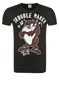 LOGOSHIRT LOONEY TUNES TROUBLE MAKER - Print T-shirt - black