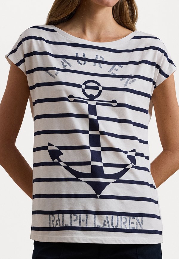STRIPED ANCHOR GRAPHIC JERSEY TEE - Print T-shirt3