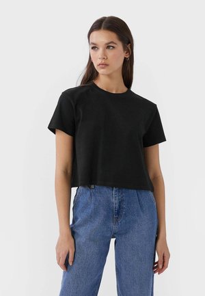 MIT KURZEN ÄRMELN - Basic T-shirt - black