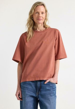 Lindex, LINDEX OVERSIZED T-SHIRT LINDEX - T-paita - dark dusty orange
