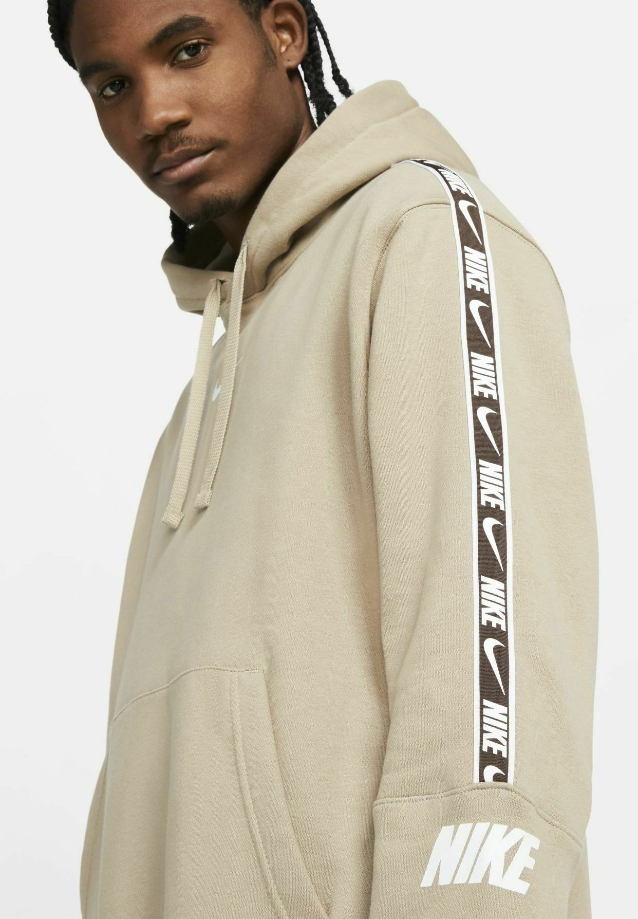 nike repeat hoodie beige