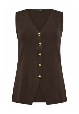 Evans, PLUS SIZE VESTS & CAMIS - Chaleco - chocolate