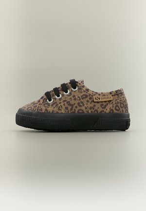 Superga 3750 KIDS LEOPARD PRINT LEGGERA - Babacipők - black/beige