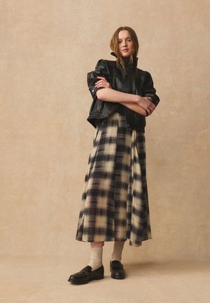 Next, REGULAR FIT - GODET - Jupe plissée - black neutral check