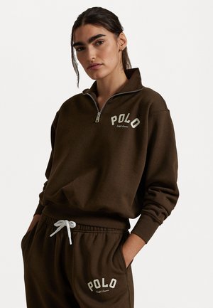 LOGO FLEECE QUARTER ZIP - Sweatshirt - court brown