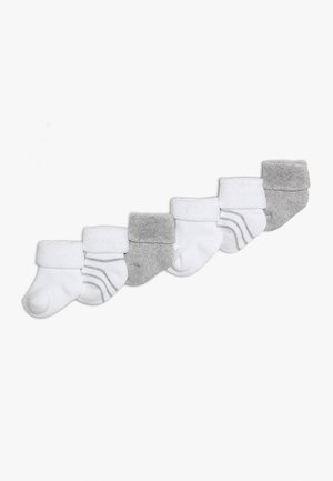 NEWBORN SOCKS RINGEL 6 PACK - Chaussettes - grey/white