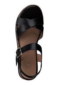 Tamaris Sandalen met sleehak - black