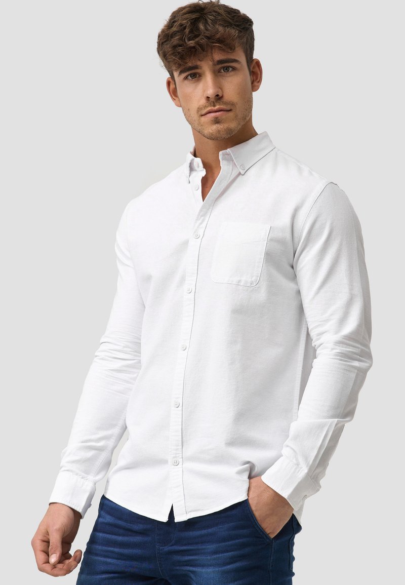 INDICODE JEANS - LANGARM KEPNER - Vapaa-ajan kauluspaita - offwhite, Suurenna