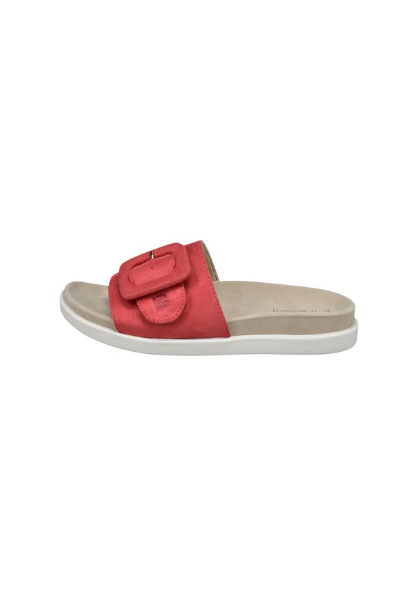Pantolette flach - rot