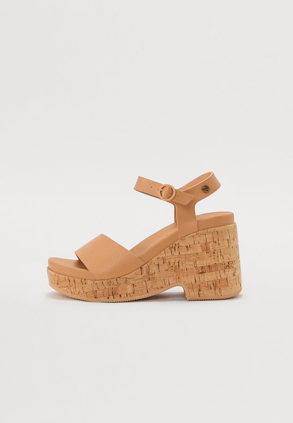 SUNSET SAYULITA - Ankle cuff sandals - natural