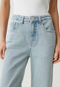 OPUS MODERN CLEAN SOFT LOOK - Wide Leg - light coastal blue/denim ...