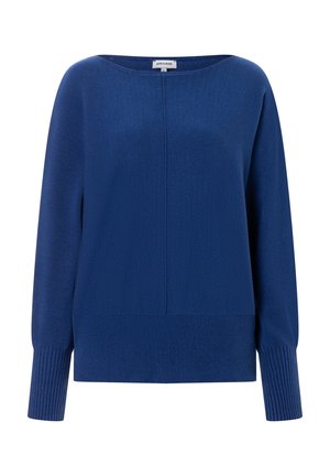 More & More, MORE & MORE WEITER FEINSTRICKPULLOVER, FLEDERMAUSÄRMEL - Pullover - college blue