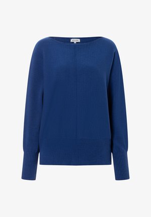 More & More, MORE & MORE WEITER FEINSTRICKPULLOVER, FLEDERMAUSÄRMEL - Pullover - college blue