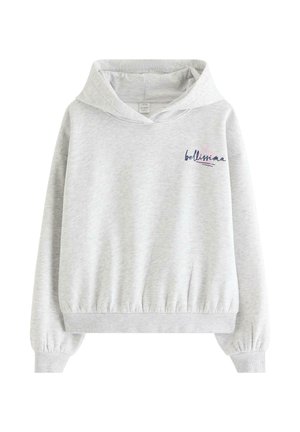 WITH PRINT - Kapuzenpullover - light grey melange