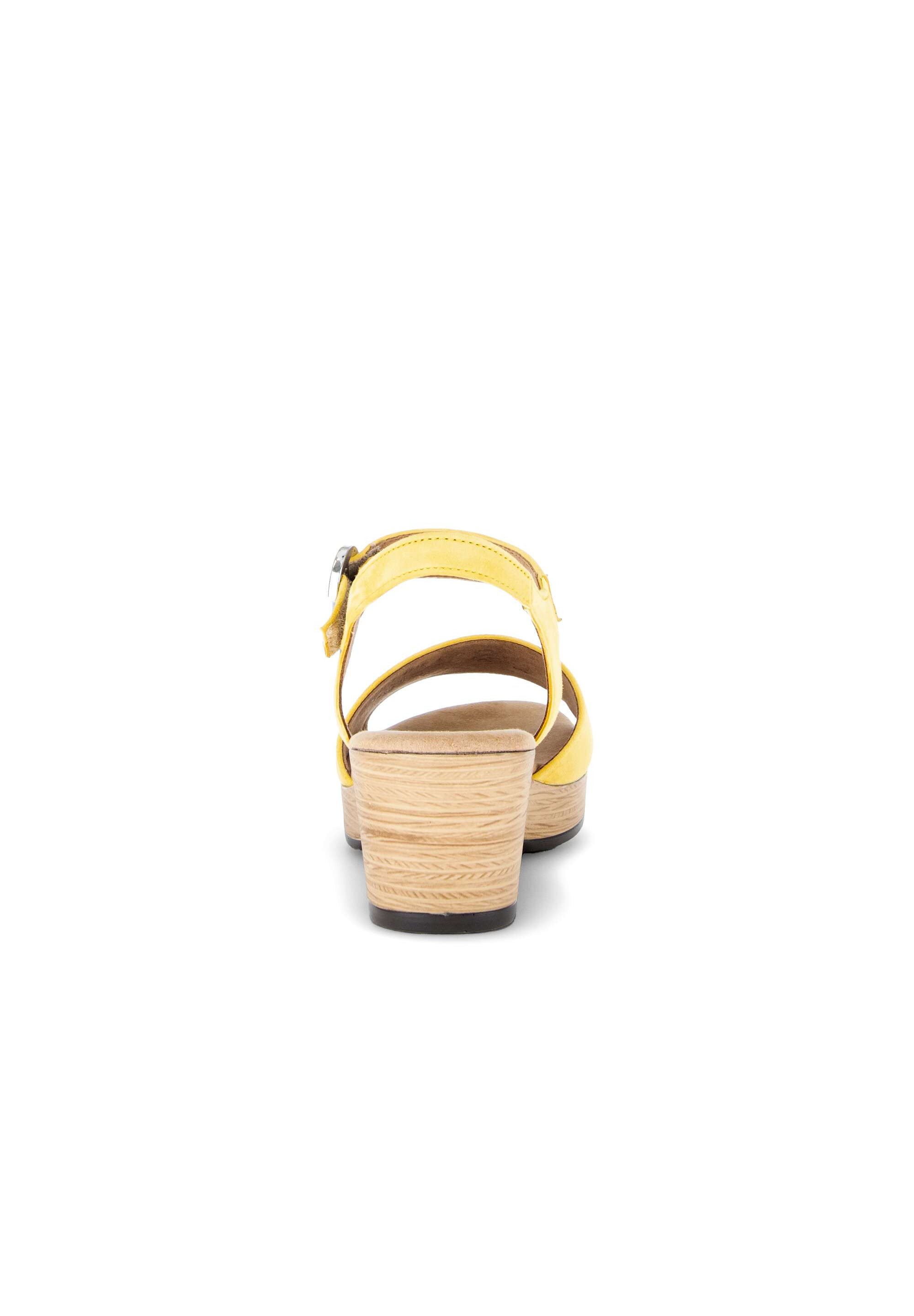 Gabor Platform sandals - dark-sole (s.holz)/yellow - Zalando Gabor Platform sandals - dark-sole (s.holz)/yellow - Zalando
