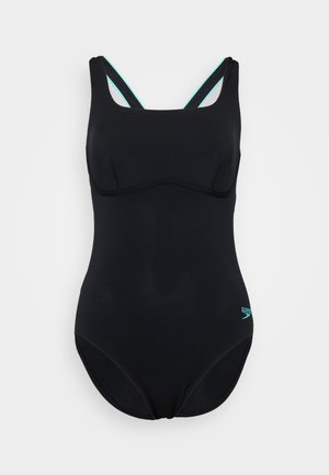 WOMENS FLEX BAND SWIMSUIT WITH BUILT IN SWIM BRA - Badpak - anthracite