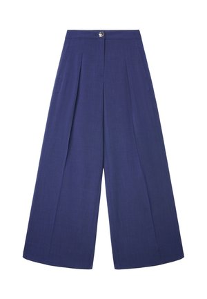 LUNGO TINTA UNITA - Pantalon classique - blu