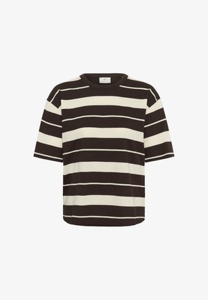 Kaffe, KAWINNY 1/2 - Trükipildiga T-särk - coffee bean turtledove stripe