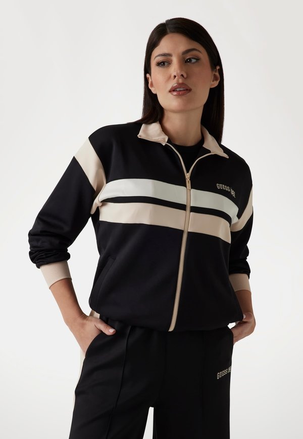 KONTRASTSTREIFEN - Sweatjacke - mehrfarbig schwarz