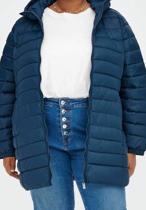 Wintermantel - dark-blue denim