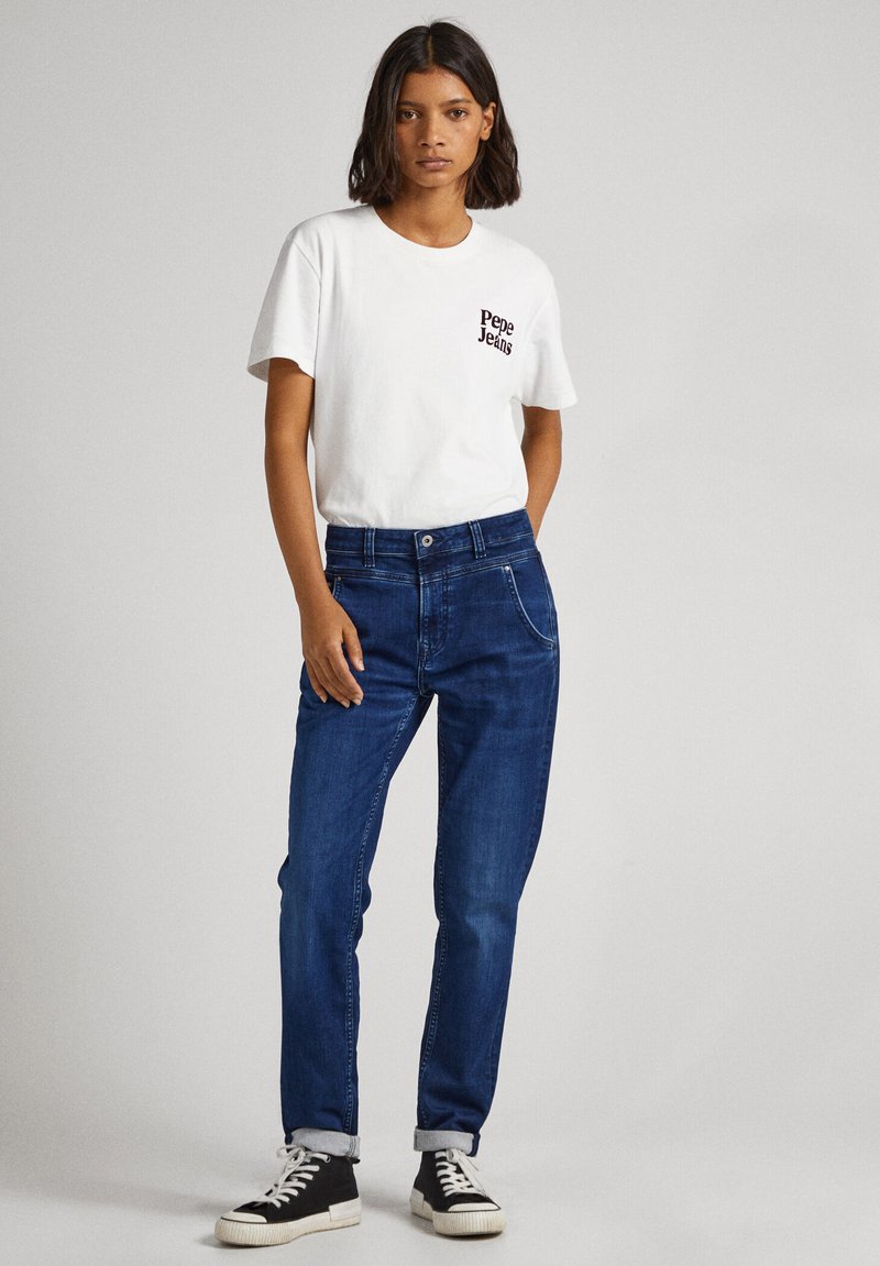 Pepe Jeans Slim fit jeans donkerblauw denim