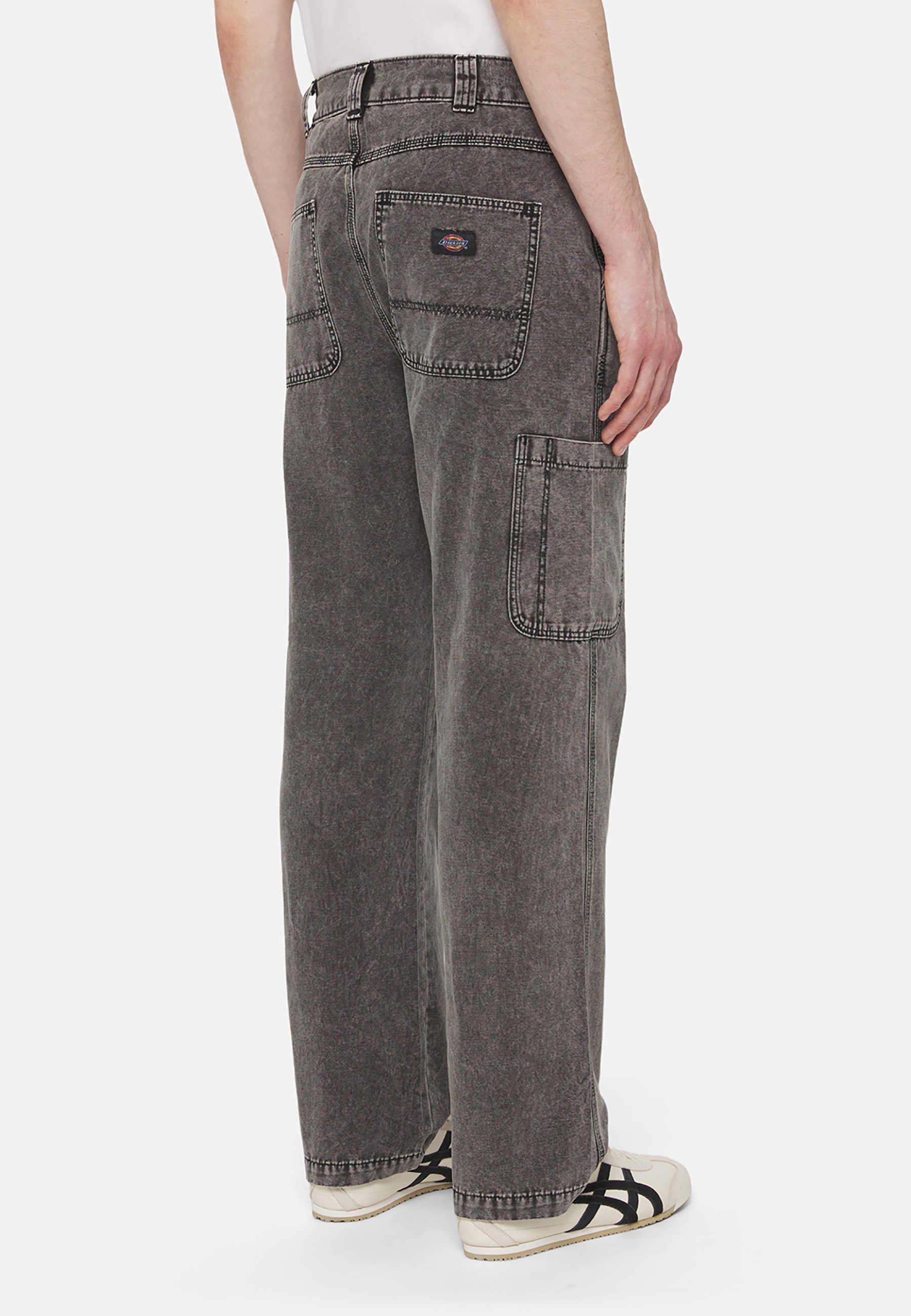 Dickies NEWINGTON - Relaxed fit jeans - dble dye acid wash black/antraciet  - Zalando.nl