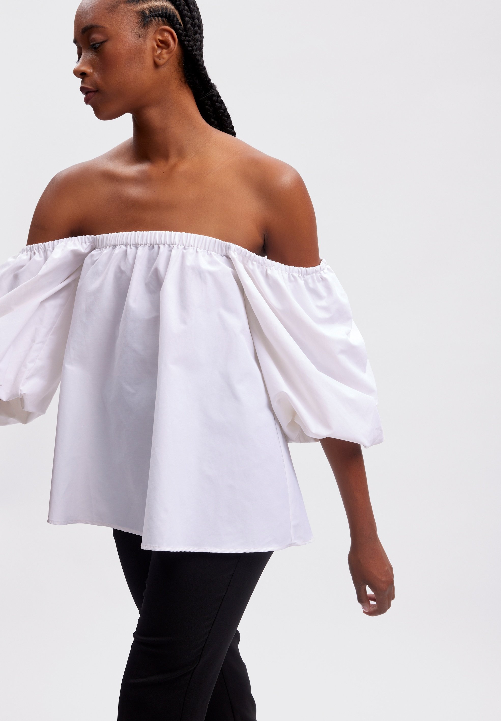 Gestuz PAMPA OFF SHOULDER - Blouse - bright white/off-white - Zalando