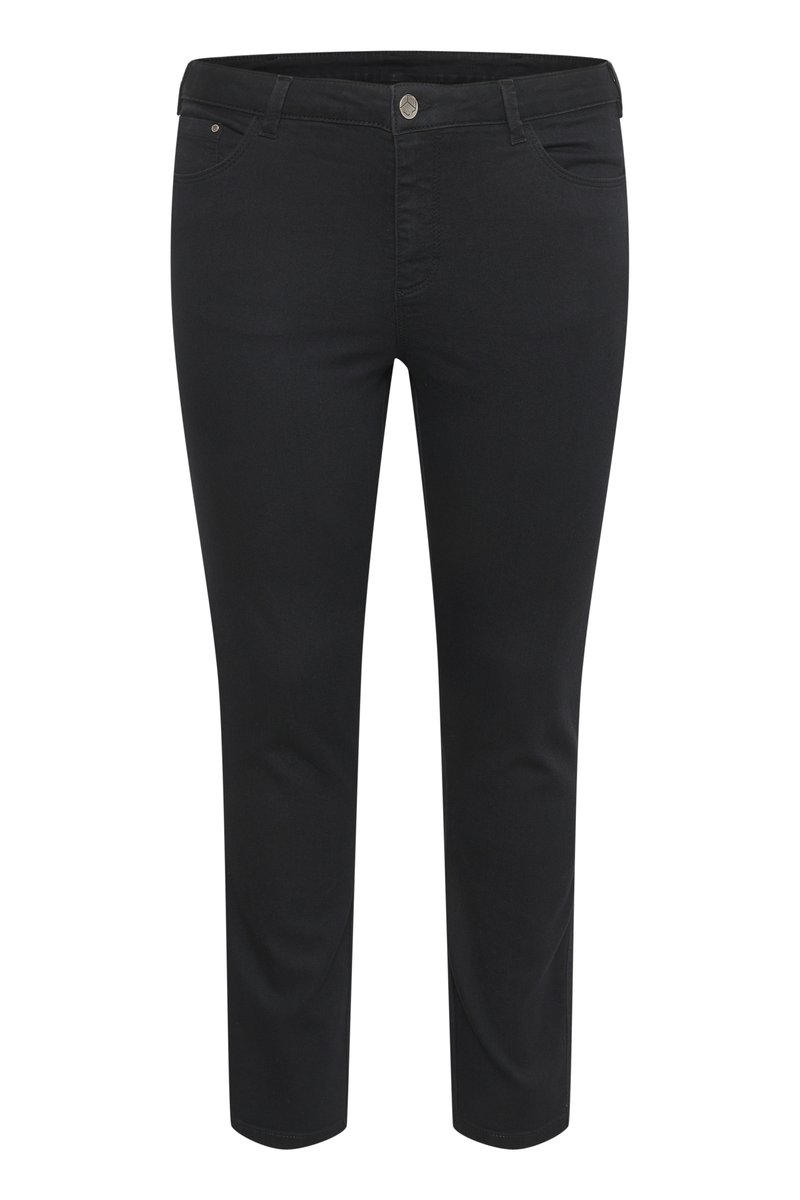 Kaffe Curve Slim fit jeans gemêleerd zwart