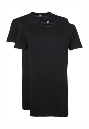 VERMONT V-HALS 2PACK - T-shirt basic - black