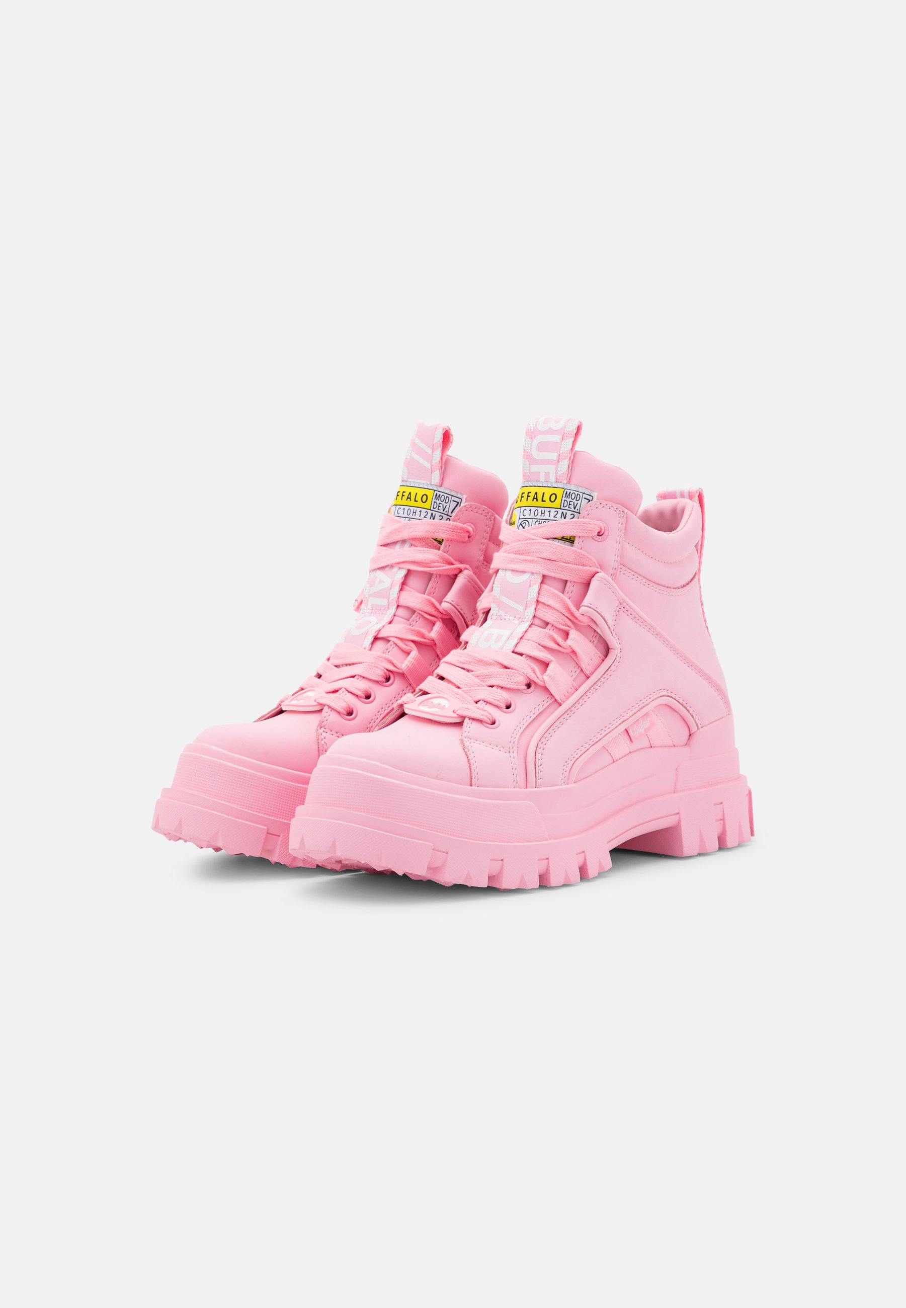 Buffalo VEGAN ASPHA MID - Veterboots - rose/donkerroze - Zalando.nl