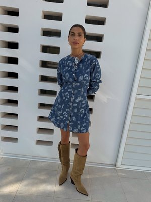 DELORIS DRESS - Teksakleit - blue