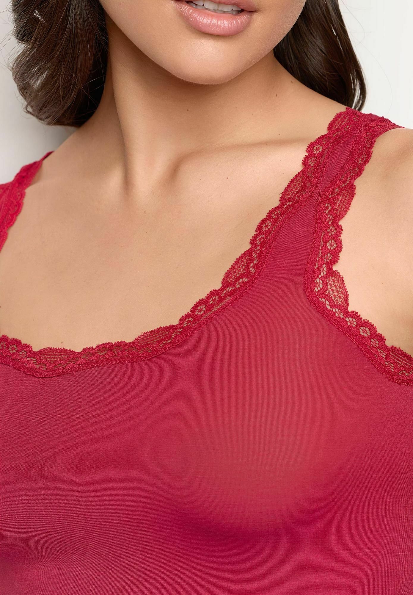 Yamamay MODAL SETA - Top - ruby (plain)/roșu închis - Zalando.ro