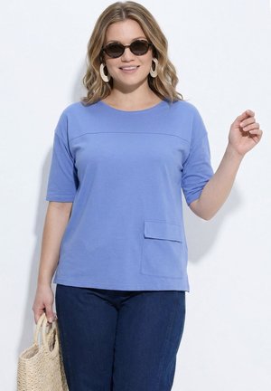 Ulla Popken, T-shirts print - pale blue