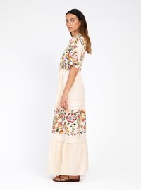 AN'GE OMAEL - Robe longue - mexica ecru