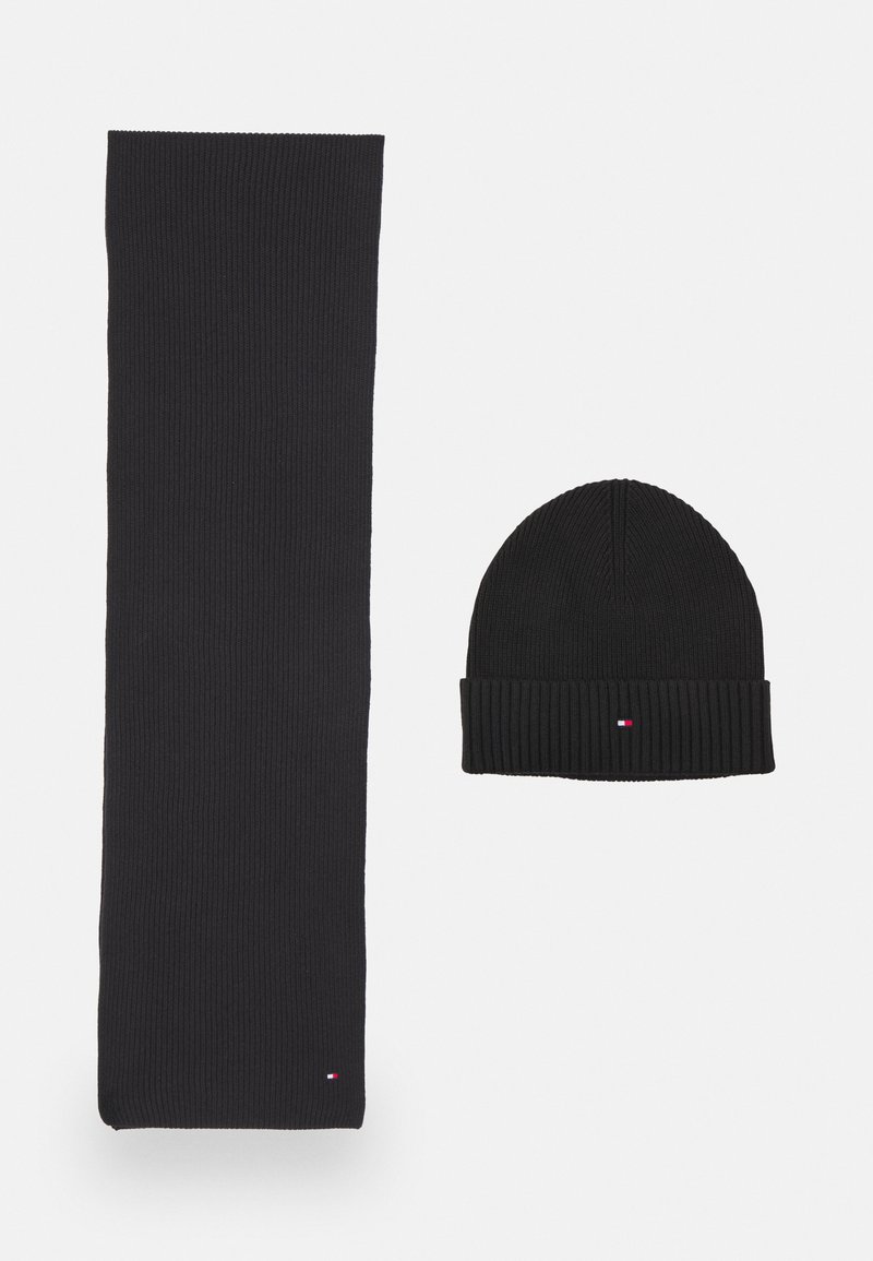 Tommy Hilfiger FLAG BEANIE & SCARF UNISEX SET - Sciarpa - black
