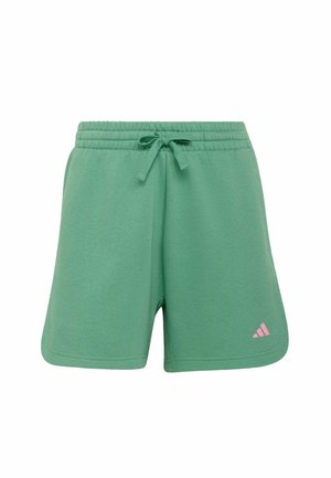 Zelene kratke hlače od mješavine pamuka s elastičnim pojasom i podesivim vezicama. Na donjoj desnoj strani nalazi se ružičasti logotip.