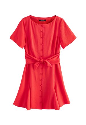 Next, REGULAR FIT - TIE WAIST MINI DRESS  . - Hverdagskjole - red