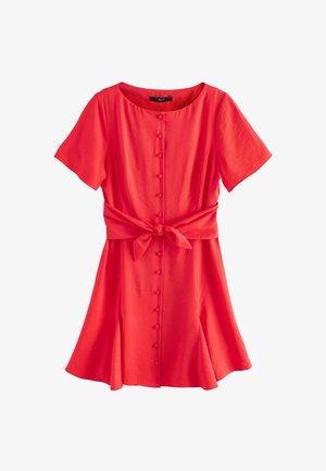 Next, REGULAR FIT - TIE WAIST MINI DRESS . - Freizeitkleid - red