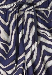 Street One GEMUSTERTE WIDE LEG - Trousers - blau