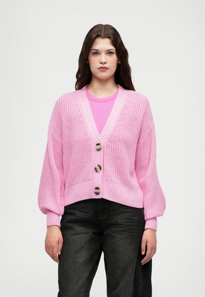 JDYJUSTY SHORT CARDIGAN - Gilet - bonbon